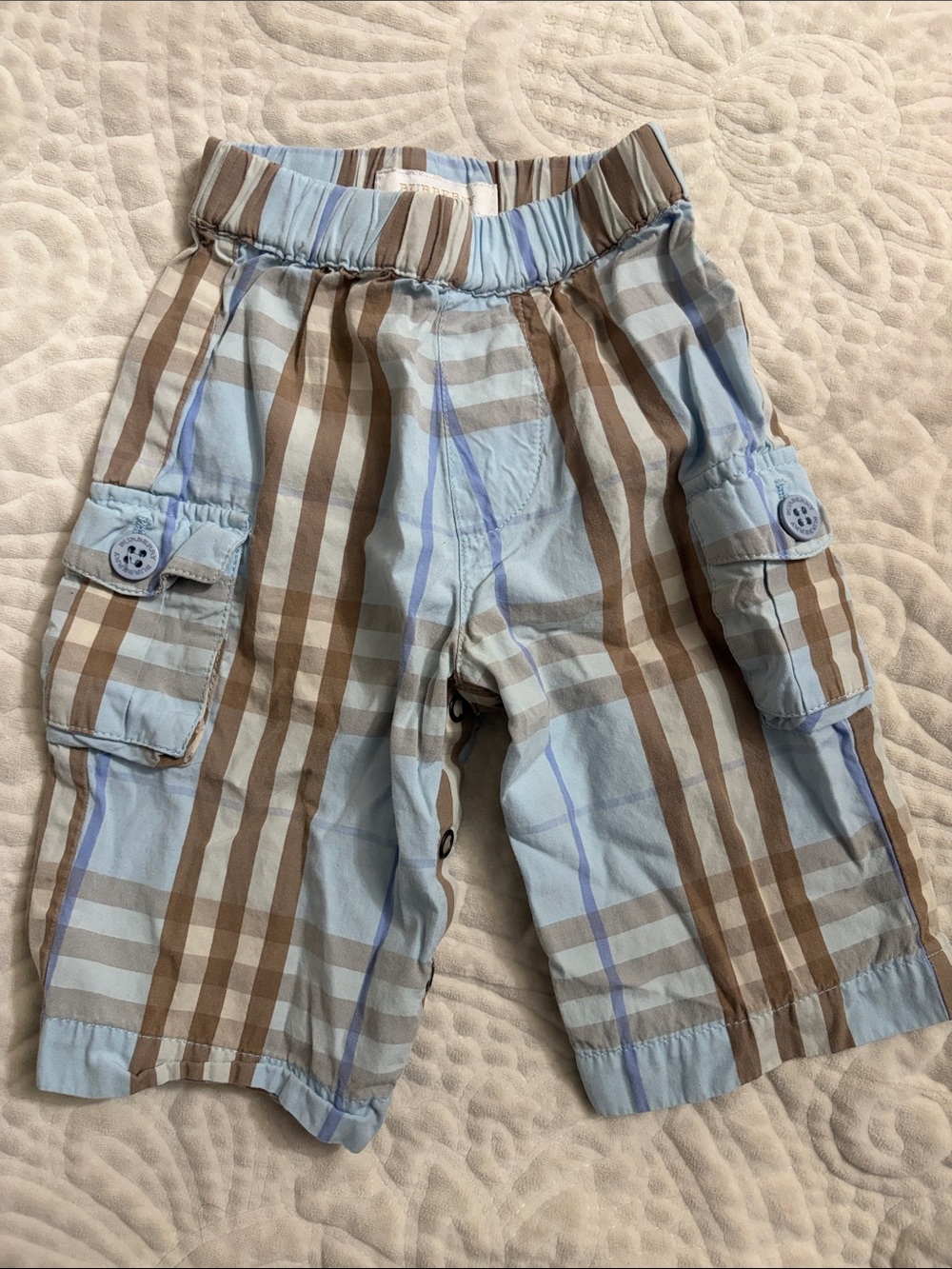 Burberry Infant Plaid Cargo Pants